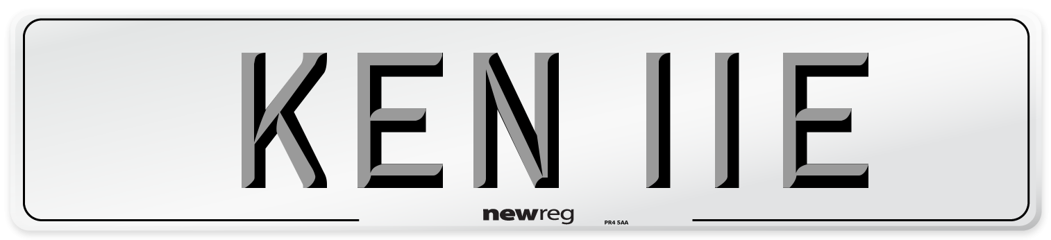 KEN 11E Number Plate from New Reg